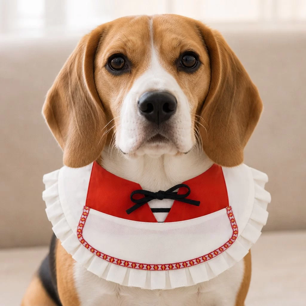 Cats and Dog Bib - Gretel
