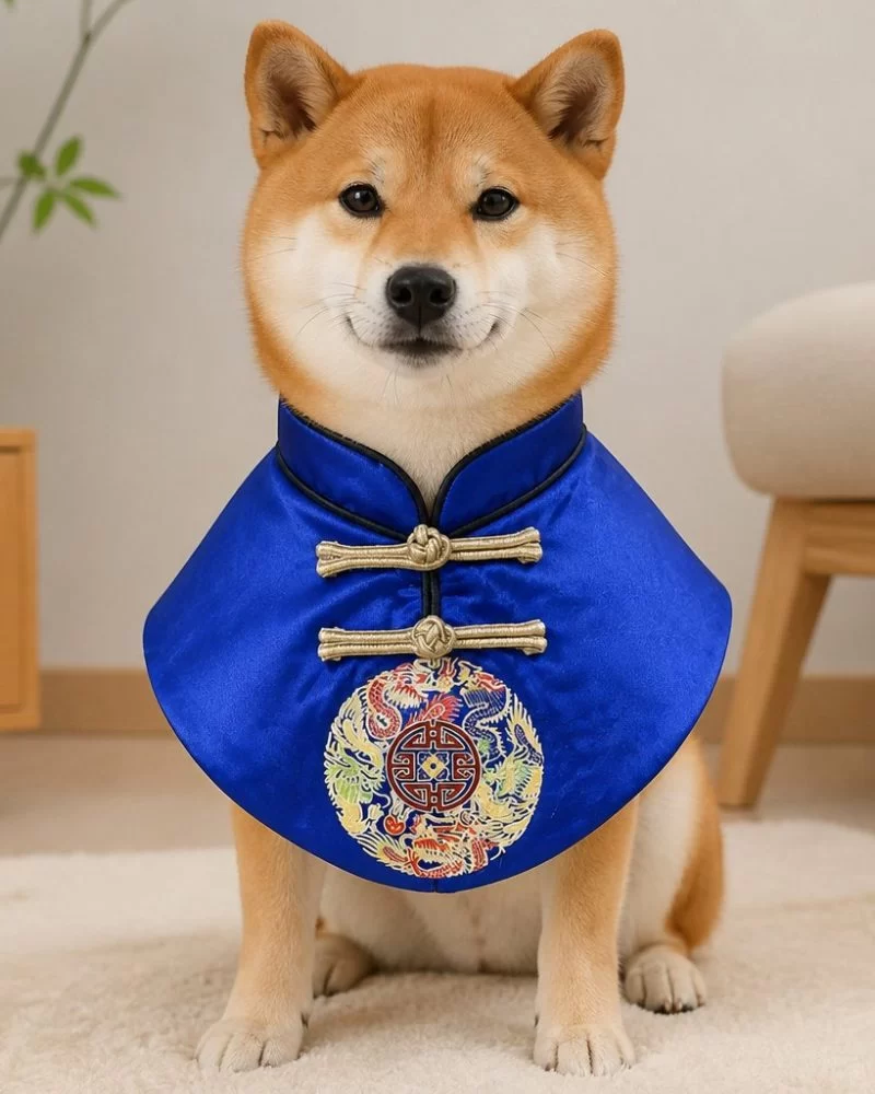 Male Cheong Sam Blue